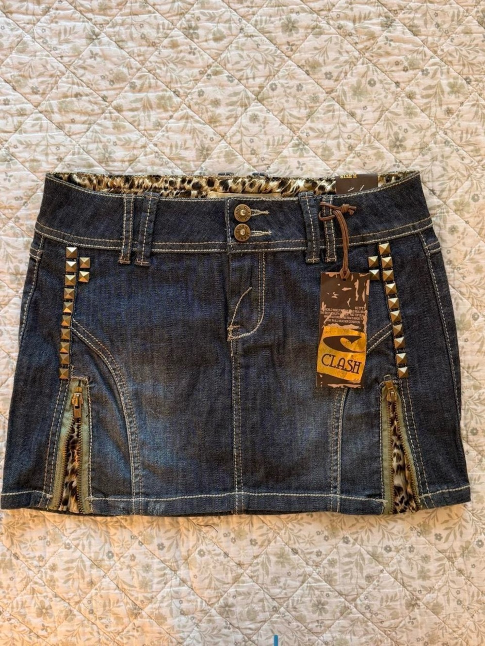 Y2K Clash Jeans deadstock denim mini skirt
